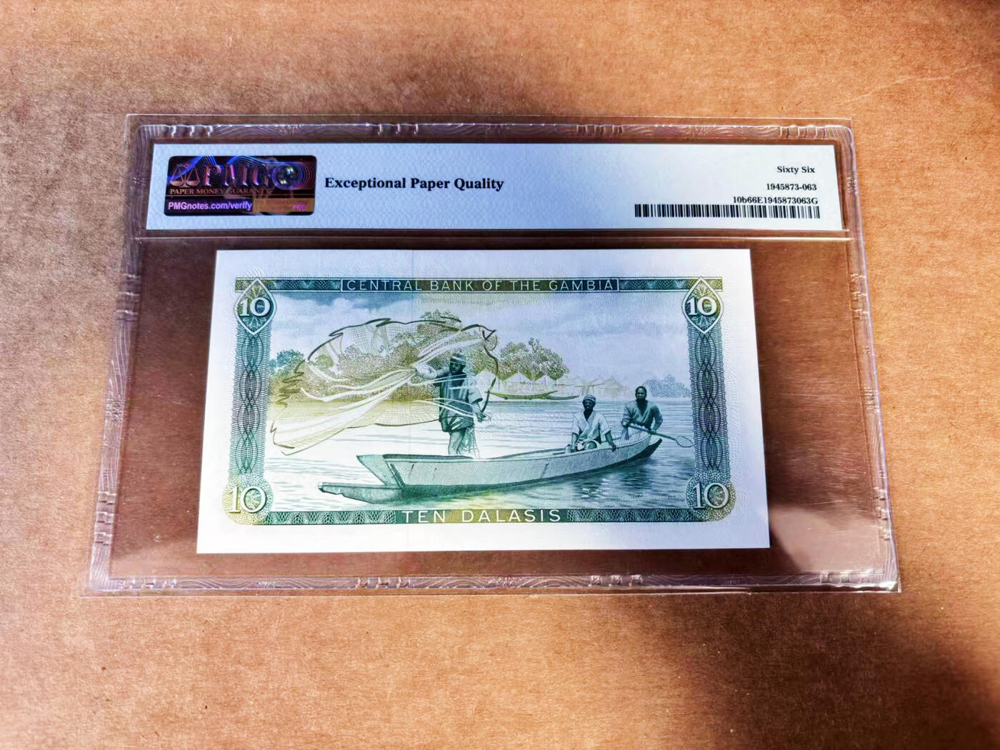 【Blue Auction】世界纸币精拍第732期——祝各位藏友国庆中秋假期快乐！ 冈比亚 1987-90年10达拉西 PMG66EPQ 