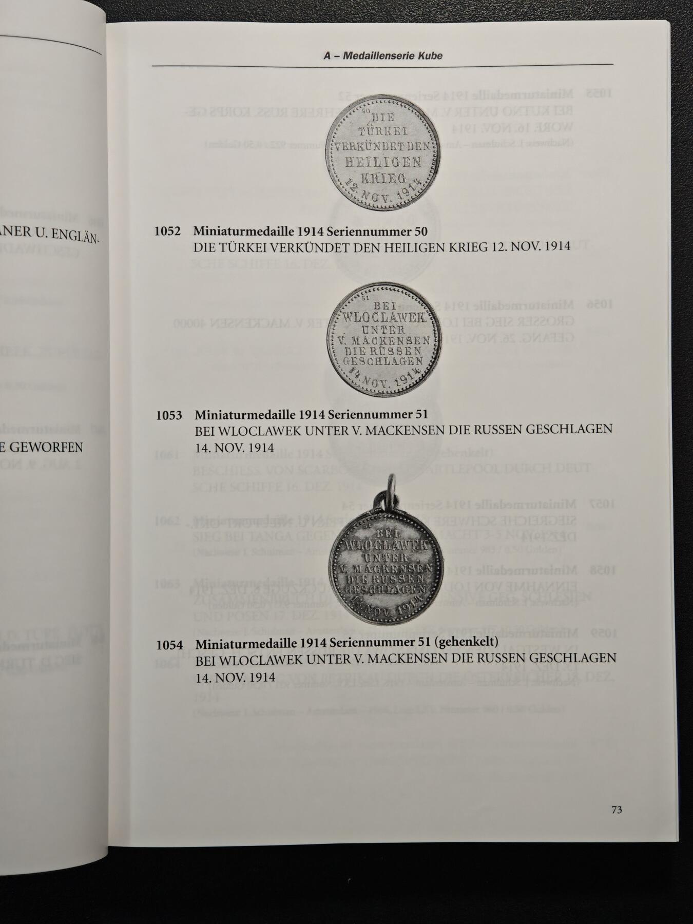 【德藏】世界币章拍卖第148期（拍品征集中~欢迎藏友联系） 97新  硬壳精装  德国一战银章目录 了解一战银章必备工具书 全书约384页