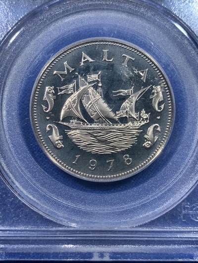 《竞宝斋》第423场 周日，周一，周二  3场连拍 （全场包邮） PCGS PR66DCAM 马耳他1978年精制10分，少见品种，未发现什么大瑕疵，老盒低评。