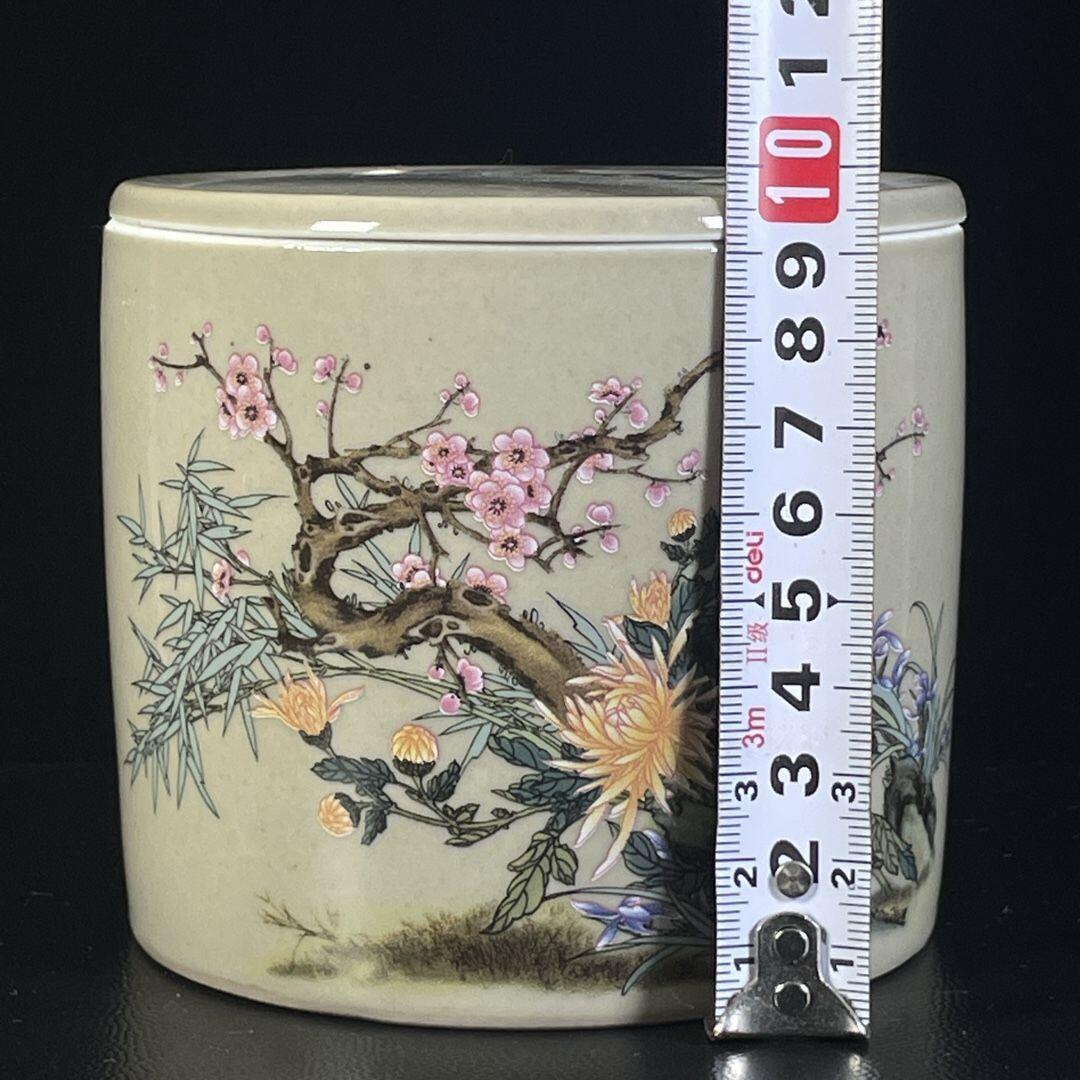 精品老瓷器专场 粉彩花卉盖罐仿古陶瓷