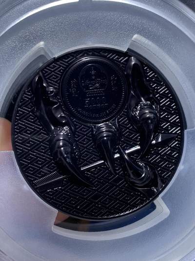 《竞宝斋》第423场 周日，周一，周二  3场连拍 （全场包邮） 首日封 PCGS PR70 蒙古2020年野生动物系列-草原雄鹰（钌化）5000图格里克精制纪念银币（CIT超高浮雕，5盎司重，999纯银，155.5克，45MM，限量3000枚）加大加厚盒