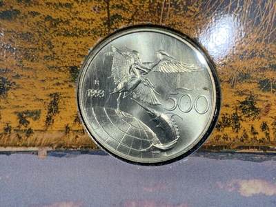 《竞宝斋》第423场 周日，周一，周二  3场连拍 （全场包邮） 意大利1993年花神500里拉 原册