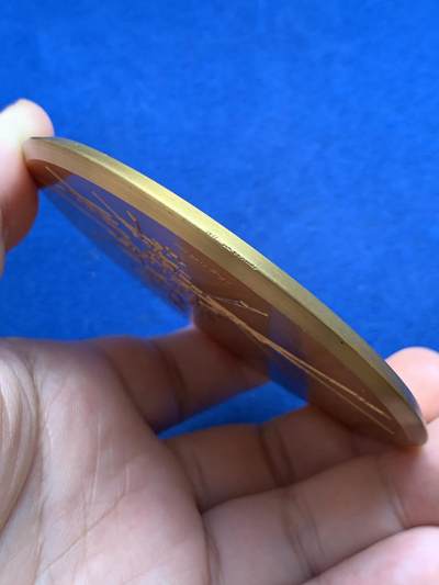 《竞宝斋》第423场 周日，周一，周二  3场连拍 （全场包邮） 名家乔治马蒂厄作【无题】大铜章  乔治马蒂厄 抽象派大师 240.5克 85mm