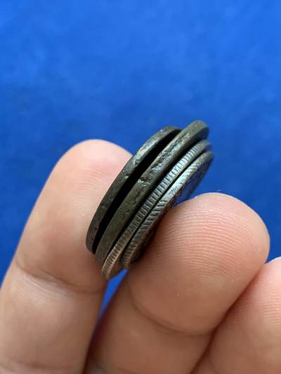 《竞宝斋》第423场 周日，周一，周二  3场连拍 （全场包邮） 四枚一组 意大利拿破仑时期法占卢卡邦国辅币：少见1806年3分和5分面值铜币，1808年1法郎银币，VF品，1837年2里拉银币，F品