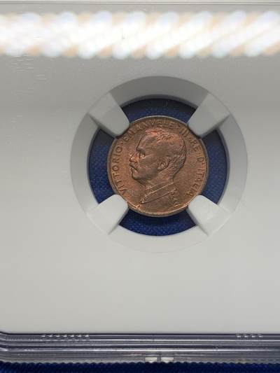 《竞宝斋》第423场 周日，周一，周二  3场连拍 （全场包邮） NGC UNCD 意大利1914年拿花女神1分