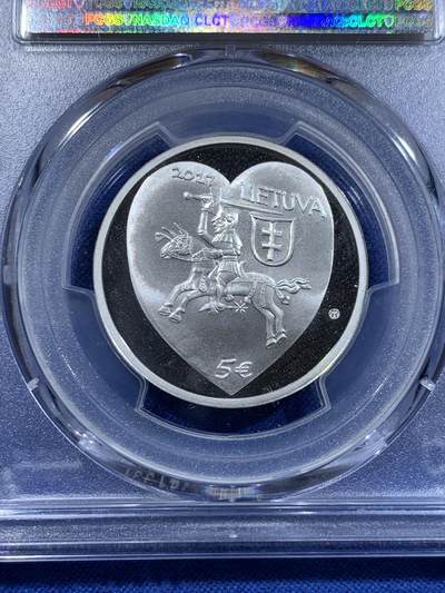 《竞宝斋》第423场 周日，周一，周二  3场连拍 （全场包邮） PCGS PR69DCAM 立陶宛2017年Kaziukas博览会5欧元银币 925银 12.44g