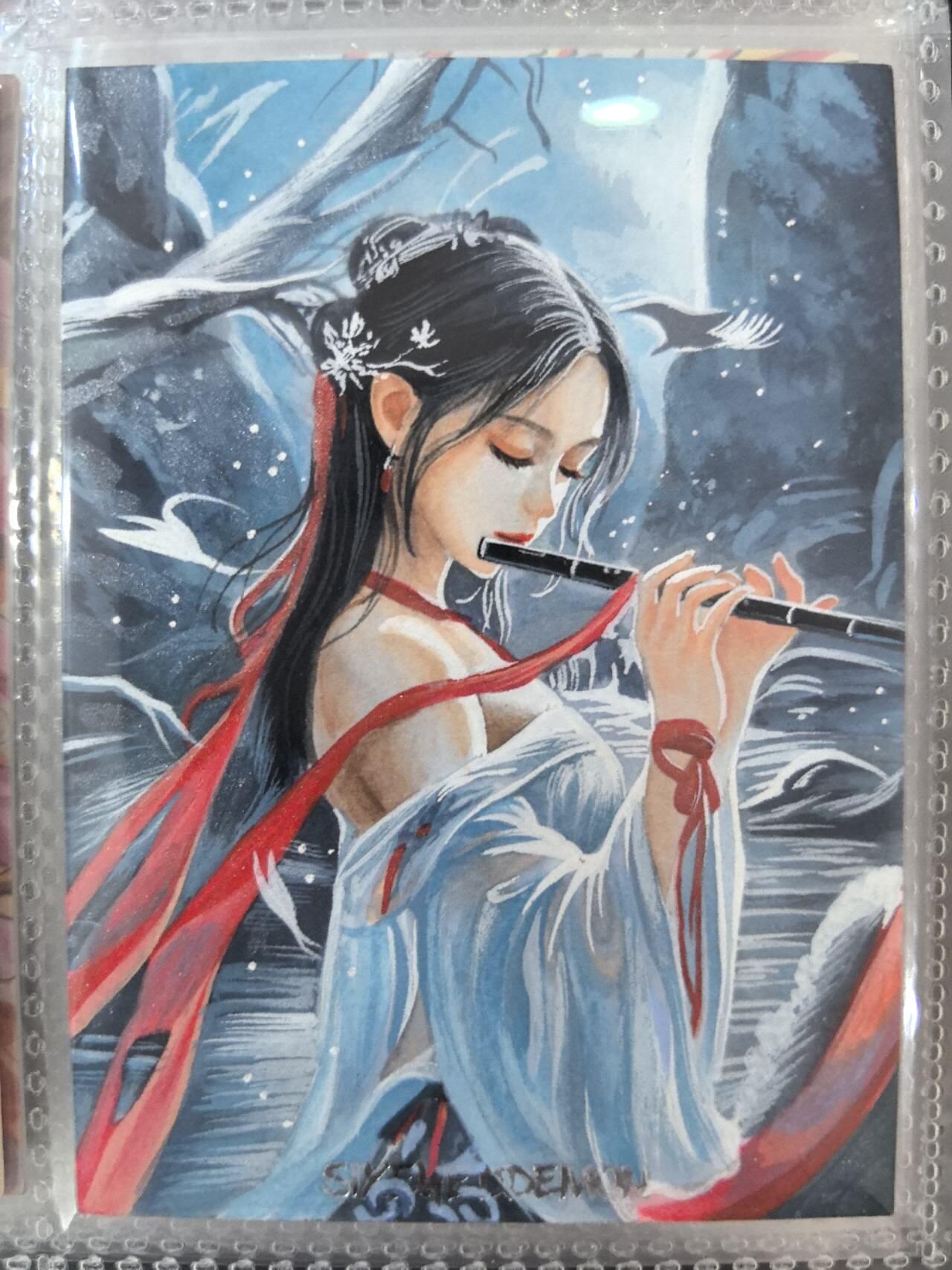 丫丫卡拍第8期（周二21点截止） 【手绘卡】少女笛音《影子》