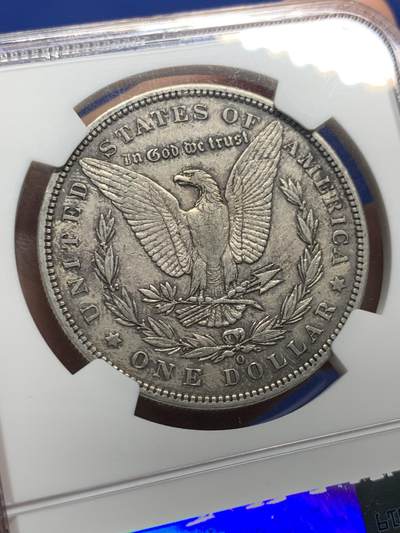 《竞宝斋》第423场 周日，周一，周二  3场连拍 （全场包邮） NGC XF40 美国 1895年 一美元 摩根银币 “摩根王”年份 整体味道和状态不错 砸盒重评有望加分
