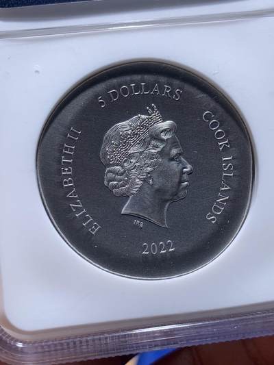 《竞宝斋》第423场 周日，周一，周二  3场连拍 （全场包邮） NGC MS70ANTIQUED 库克2022年发行古希腊货币3（超高浮雕飞马设计）仿古银币（CIT重现千年历史货币复刻：1盎司克重，999纯银，33MM，限量999枚，盒证齐全）加厚盒