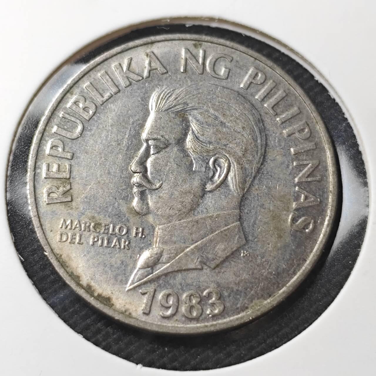 KK钱币收藏小铺 第347场 2月预留时间 周末发货 1983菲律宾50分 错版少见