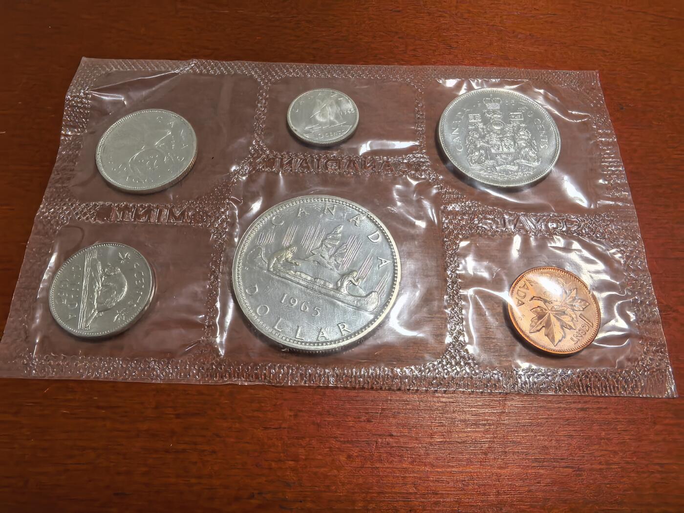 长老汇蛇年精选第五十四场拍卖 1965加拿大6枚套币原装，含银币4枚
