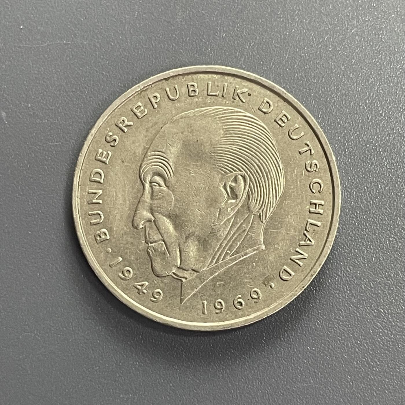 回流钱币1001-1  联邦德国（西德）1971年2马克 