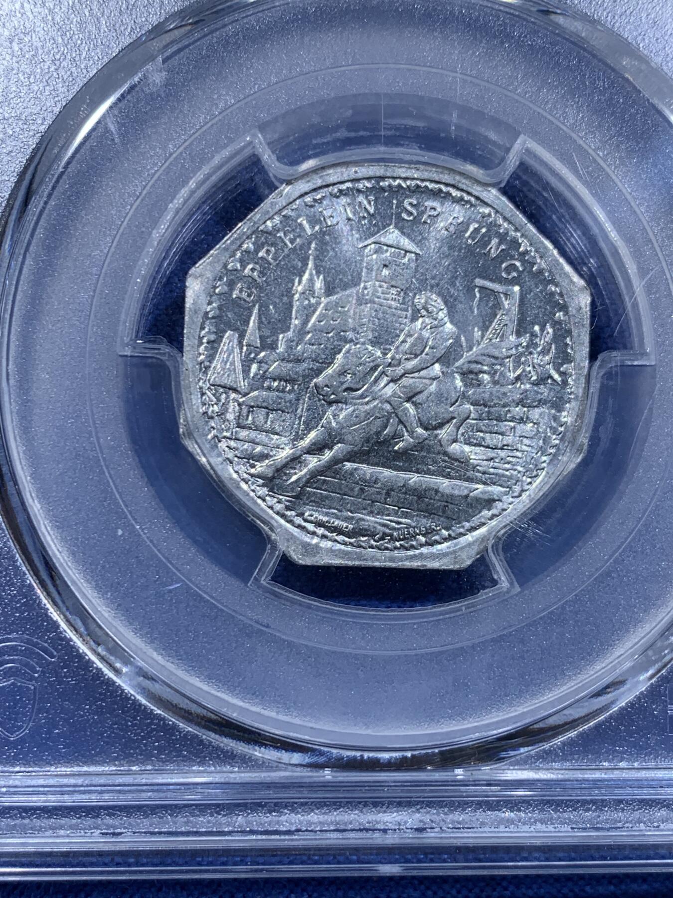 《竞宝斋》第423场 周日，周一，周二  3场连拍 （全场包邮） PCGS MS63 德国1920年紧急状态时期纽伦堡20芬尼代用币
