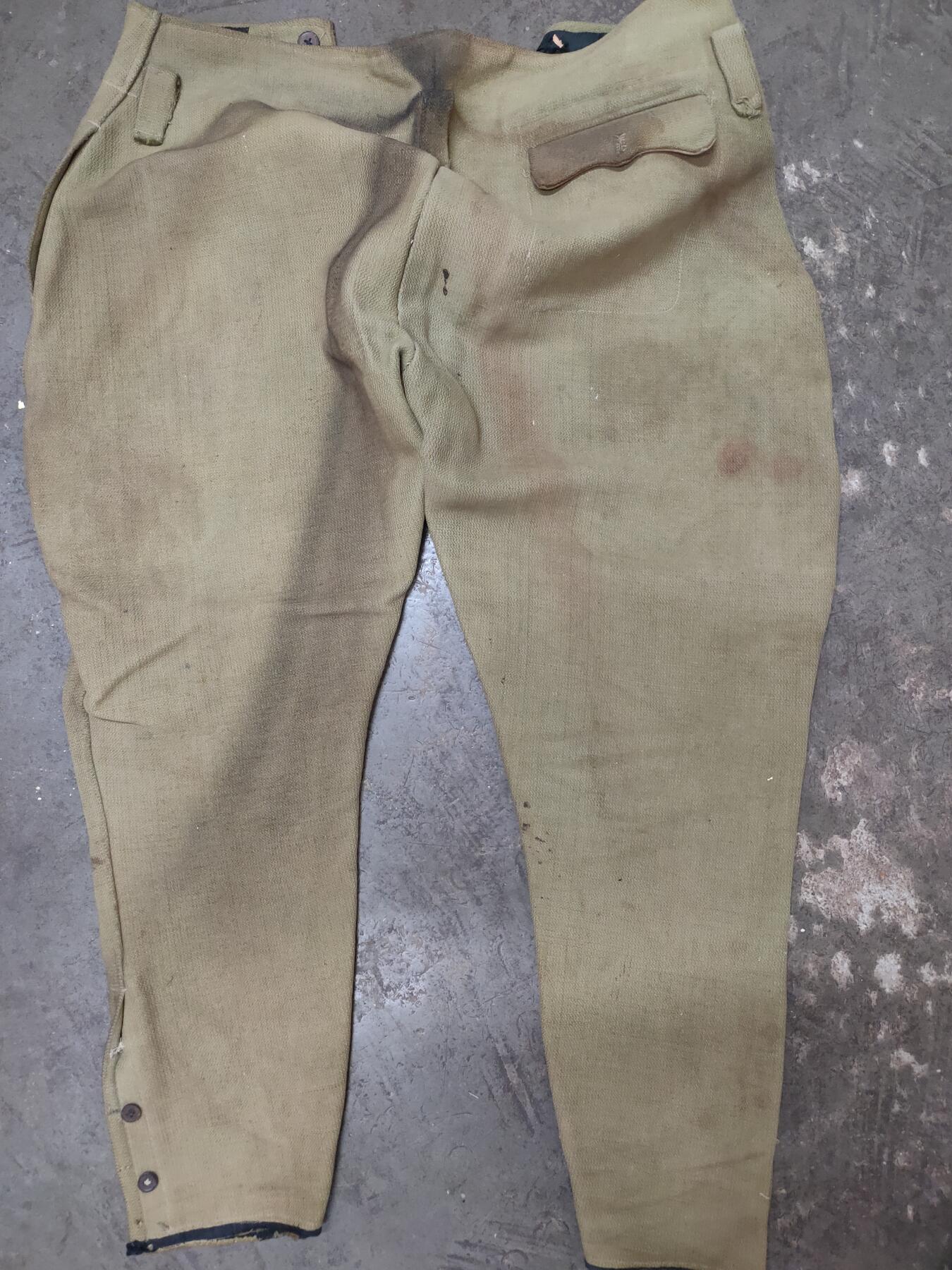徽章杂项专场0927 日军战时军服裤子 骑马下装 原品