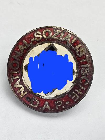 WWll德国nsdap成员徽章 带rzm标m1/129厂制造 - WWll德国nsdap成员徽章 带rzm标m1/129厂制造