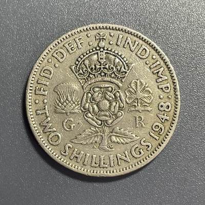 回流钱币1001-1 - 英国1948年2先令 乔治六世