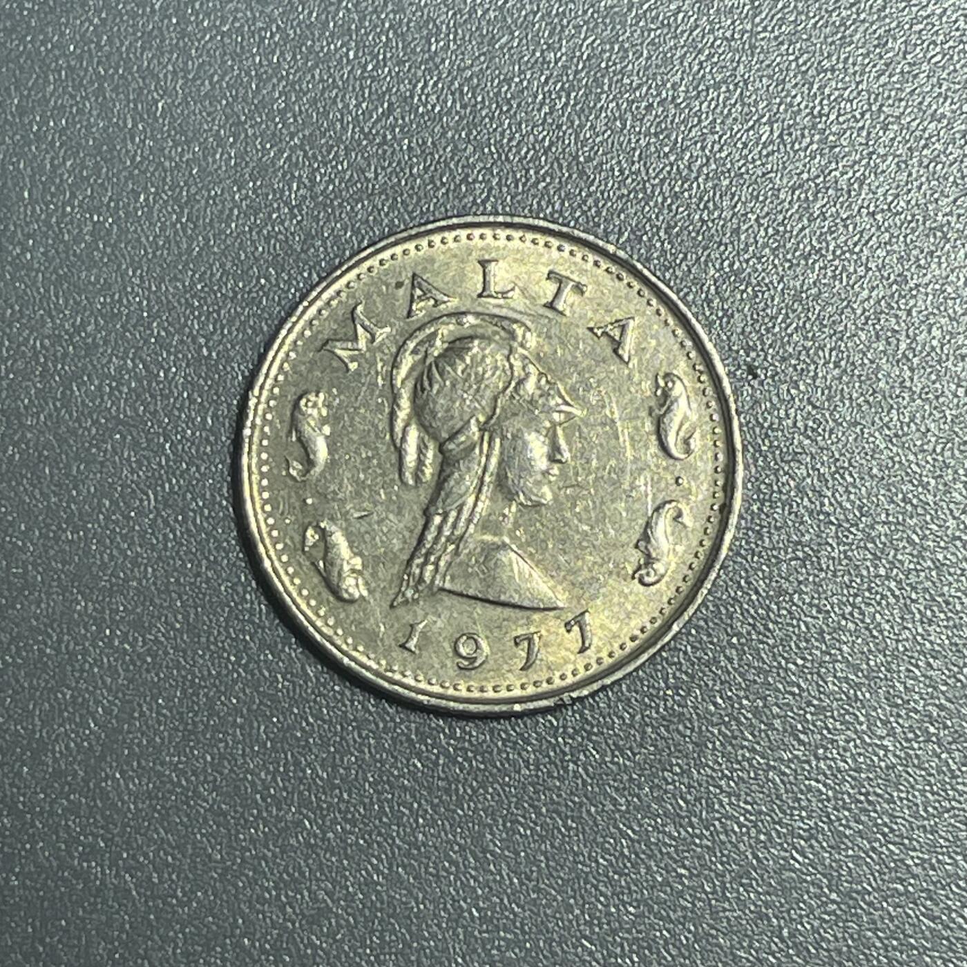 回流钱币1001-1 马耳他1977年2分镍币