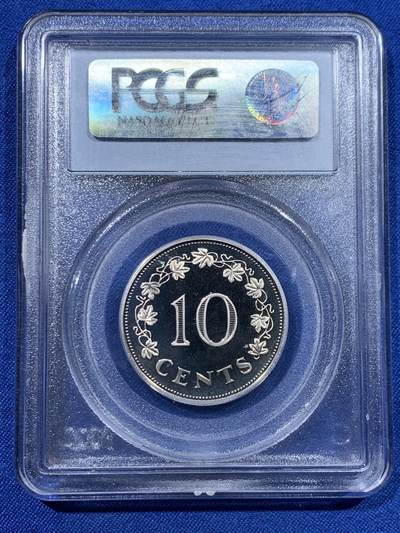 《竞宝斋》第423场 周日，周一，周二  3场连拍 （全场包邮） PCGS PR66DCAM 马耳他1978年精制10分，少见品种，未发现什么大瑕疵，老盒低评。