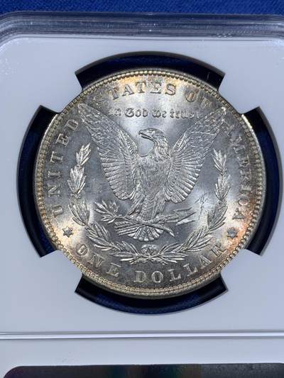 《竞宝斋》第423场 周日，周一，周二  3场连拍 （全场包邮） NGC MS62 美国1888年摩根1美元银币