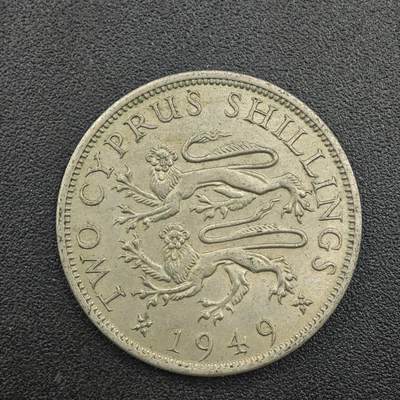 【淘币小摊】实时拍第七百五十五拍  散币批场  满百包邮可预留二周 每周一统一发货   - 塞浦路斯1949年乔治六世2先令镍币