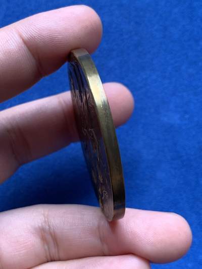 《竞宝斋》第423场 周日，周一，周二  3场连拍 （全场包邮） 法国国家建筑与采石业联盟纪念铜章 带盒 59.1克 50.3mm