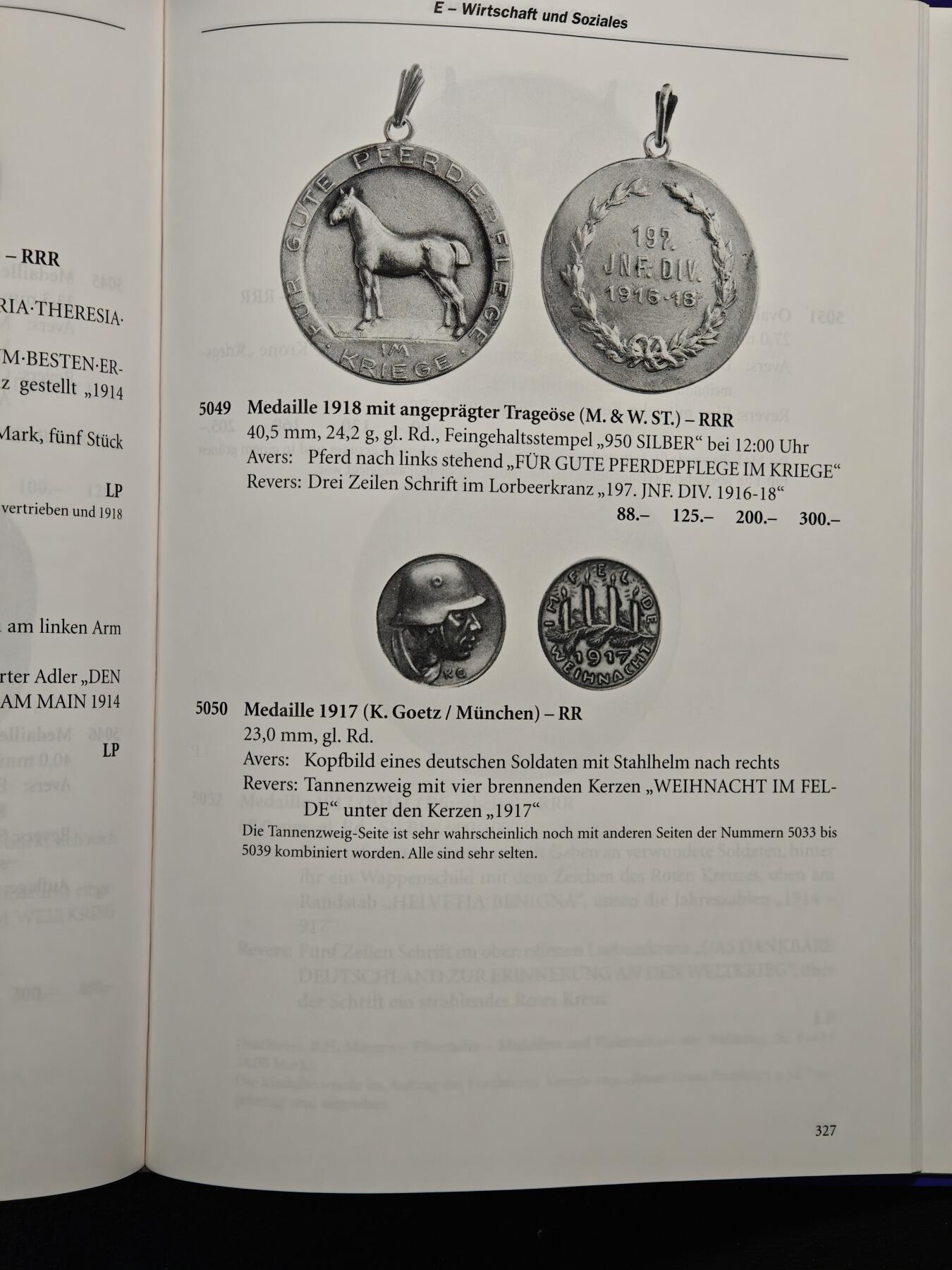 【德藏】世界币章拍卖第148期（拍品征集中~欢迎藏友联系） 97新  硬壳精装  德国一战银章目录 了解一战银章必备工具书 全书约384页