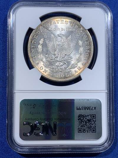 《竞宝斋》第423场 周日，周一，周二  3场连拍 （全场包邮） NGC MS62 美国1888年摩根1美元银币