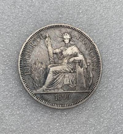世界钱币专场拍卖 - 1896年法属坐洋女神一元流通银币 