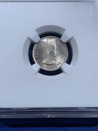 《竞宝斋》第423场 周日，周一，周二  3场连拍 （全场包邮） 三枚一组 NGC MS65-66 英属马来亚1961年5/10/20分大小面值一组 拆卷评级车轮光 收藏级的分数！