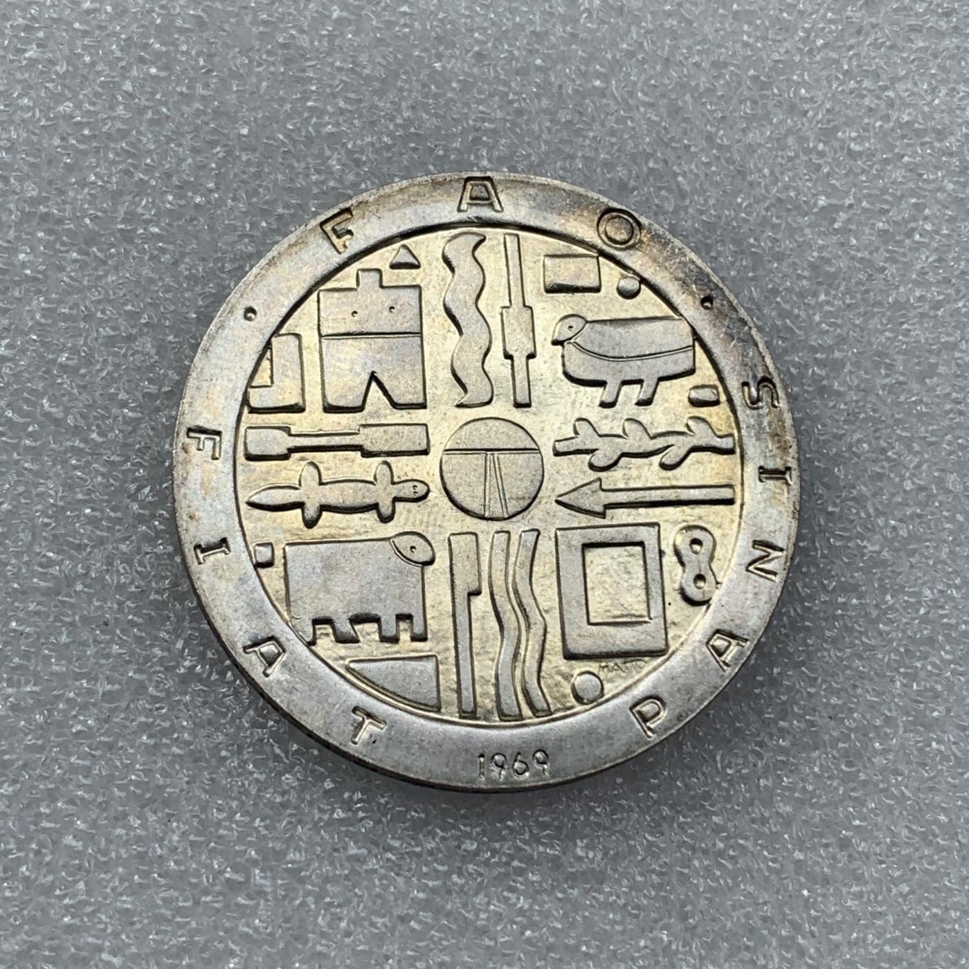 世界钱币专场拍卖 原光品1969年乌拉圭1000比索银币 25克 90%银