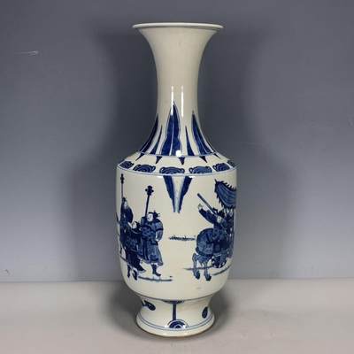 精品老瓷器专场 - 青花人物故事赏瓶
