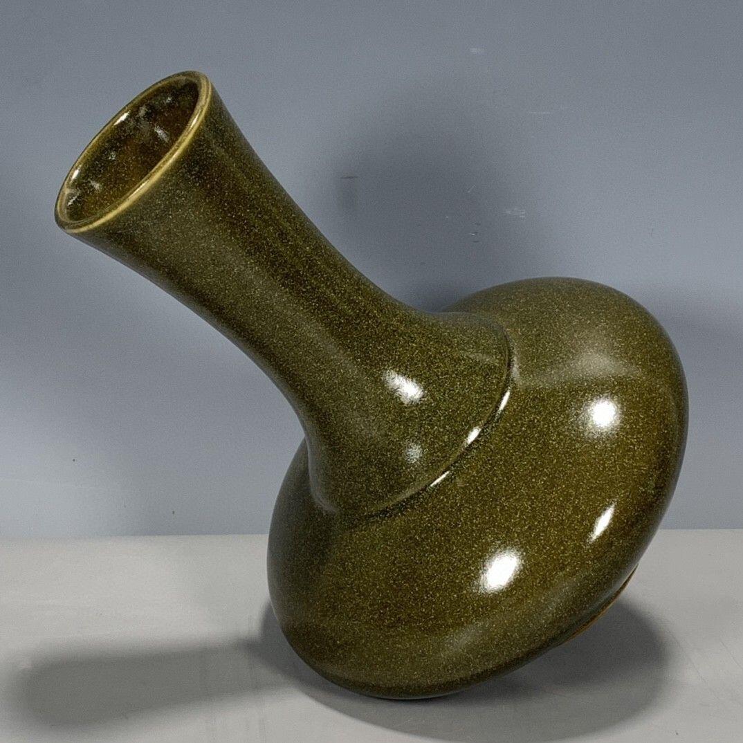 精品老瓷器专场 茶叶末釉扁肚瓶