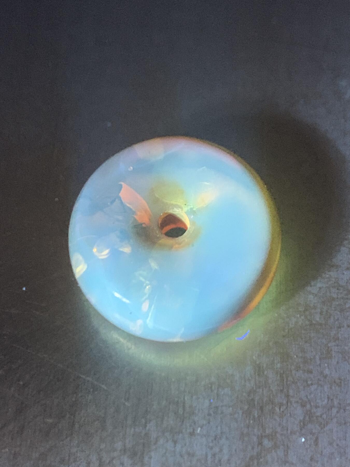 精美乌克兰花珀通货平安扣一个，