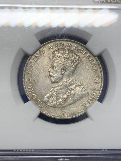 《竞宝斋》第423场 周日，周一，周二  3场连拍 （全场包邮） NGC AUD 英属海峡殖民地1920年乔治五世50分银币