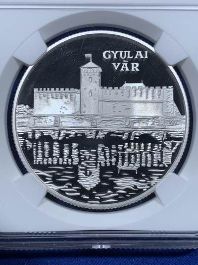 《竞宝斋》第423场 周日，周一，周二  3场连拍 （全场包邮） NGC PF69UC 匈牙利2007年久洛城堡5000福林精制纪念银币（获奖稀缺币种~克重1盎司，925银，38.61MM，精制币种限量仅4千枚，荣膺克劳斯2009年世界硬币大赛之人民选择奖）