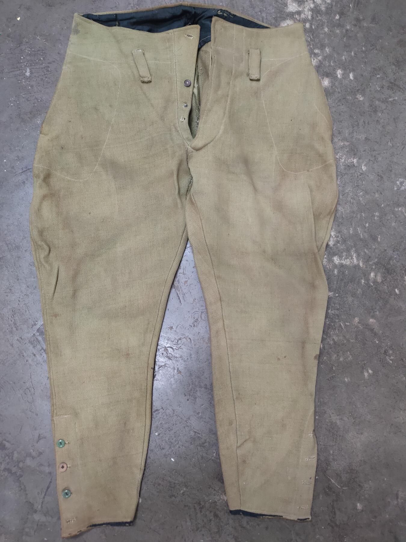 徽章杂项专场0927 日军战时军服裤子 骑马下装 原品
