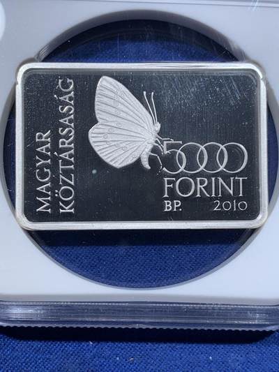 《竞宝斋》第423场 周日，周一，周二  3场连拍 （全场包邮） NGC PF69UC 克劳斯获奖币2010匈牙利奥赛格国家公园5000福林银币