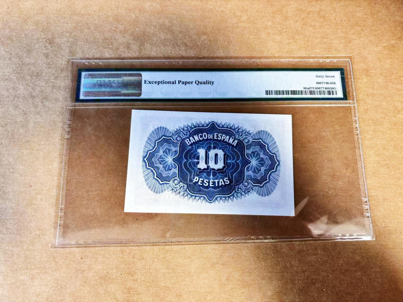 【Blue Auction】世界纸币精拍第732期——祝各位藏友国庆中秋假期快乐！ 西班牙 1935年10比塞塔   PMG67EPQ 