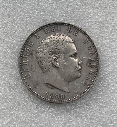 世界钱币专场拍卖 - 1899年葡萄牙卡洛斯一世1000瑞斯流通银币 25克 90%银