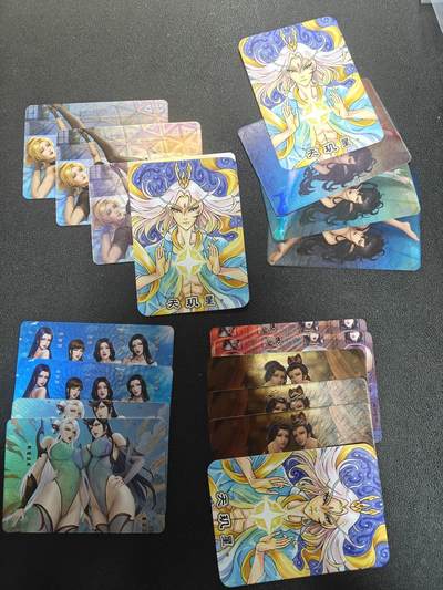 天玑星卡拍第126期《9.29周一截拍》持续收拍收评中 满赠卡需备注 - 动漫美女 三组三渐变 三组对卡 彩闪 15张 过于性感介意勿拍