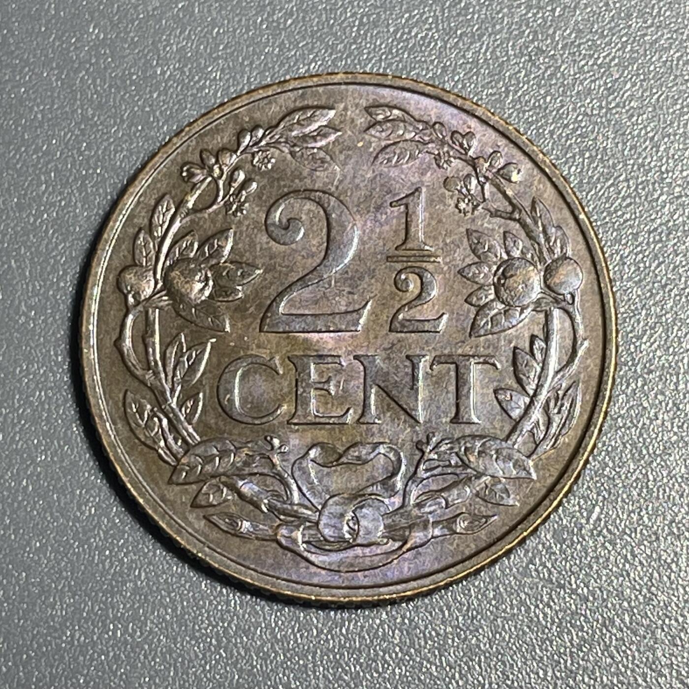 回流钱币1001-1 荷属安的列斯1965年2.5分铜币 较少