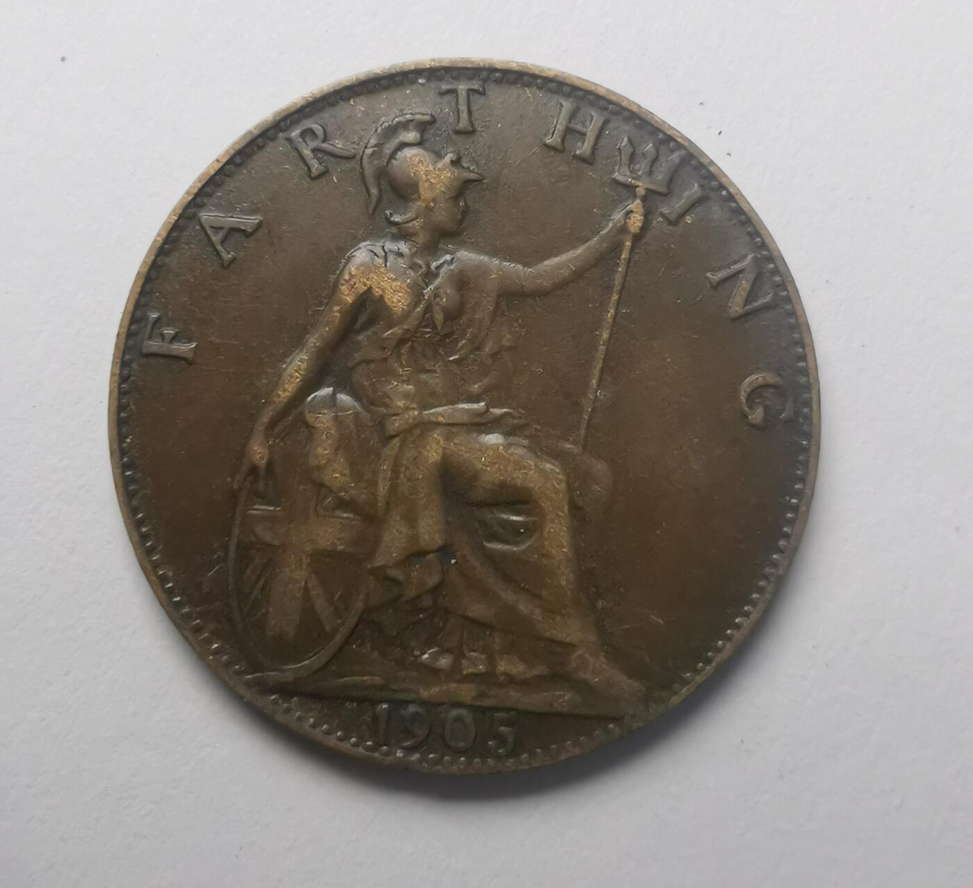 巨藏钱币第二期10月3号8点开拍古今中外硬币专场 英国1905年1法新铜币美品20mm-爱德华七世