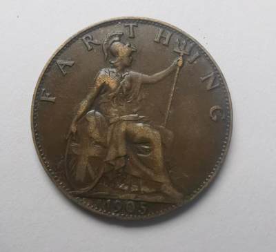 巨藏钱币第二期10月3号8点开拍古今中外硬币专场 英国1905年1法新铜币美品20mm-爱德华七世