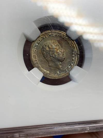 《竞宝斋》第423场 周日，周一，周二  3场连拍 （全场包邮） NGC MS63BN 意大利1858年两西西里王国1托尼斯铜币