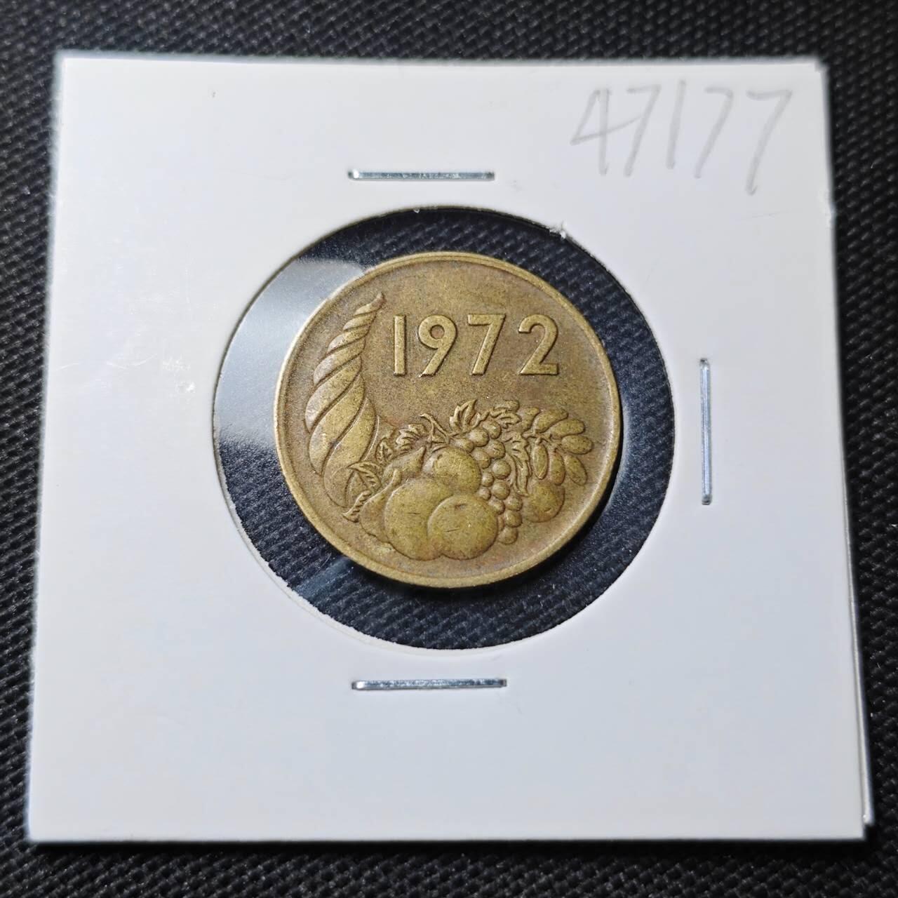 KK钱币收藏小铺 第347场 2月预留时间 周末发货  1972阿尔及利亚20分纪念币