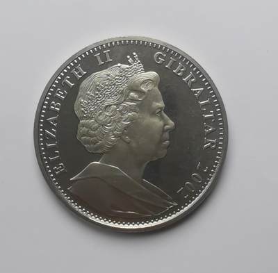 巨藏钱币第二期10月3号8点开拍古今中外硬币专场 直布罗陀2002年1克朗纪念大镍币