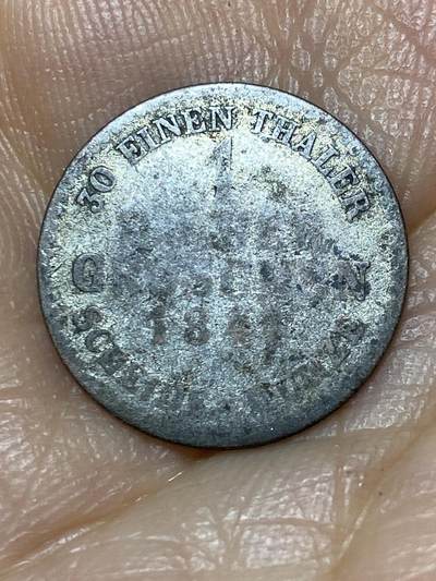 2025年第九十八场(总第一百二十四场）外国好品散币(免佣金) - 少见–德意志邦国–黑森·卡塞尔1841年1银格罗申(等值1/30泰勒，首发年仅发行3年，312银)