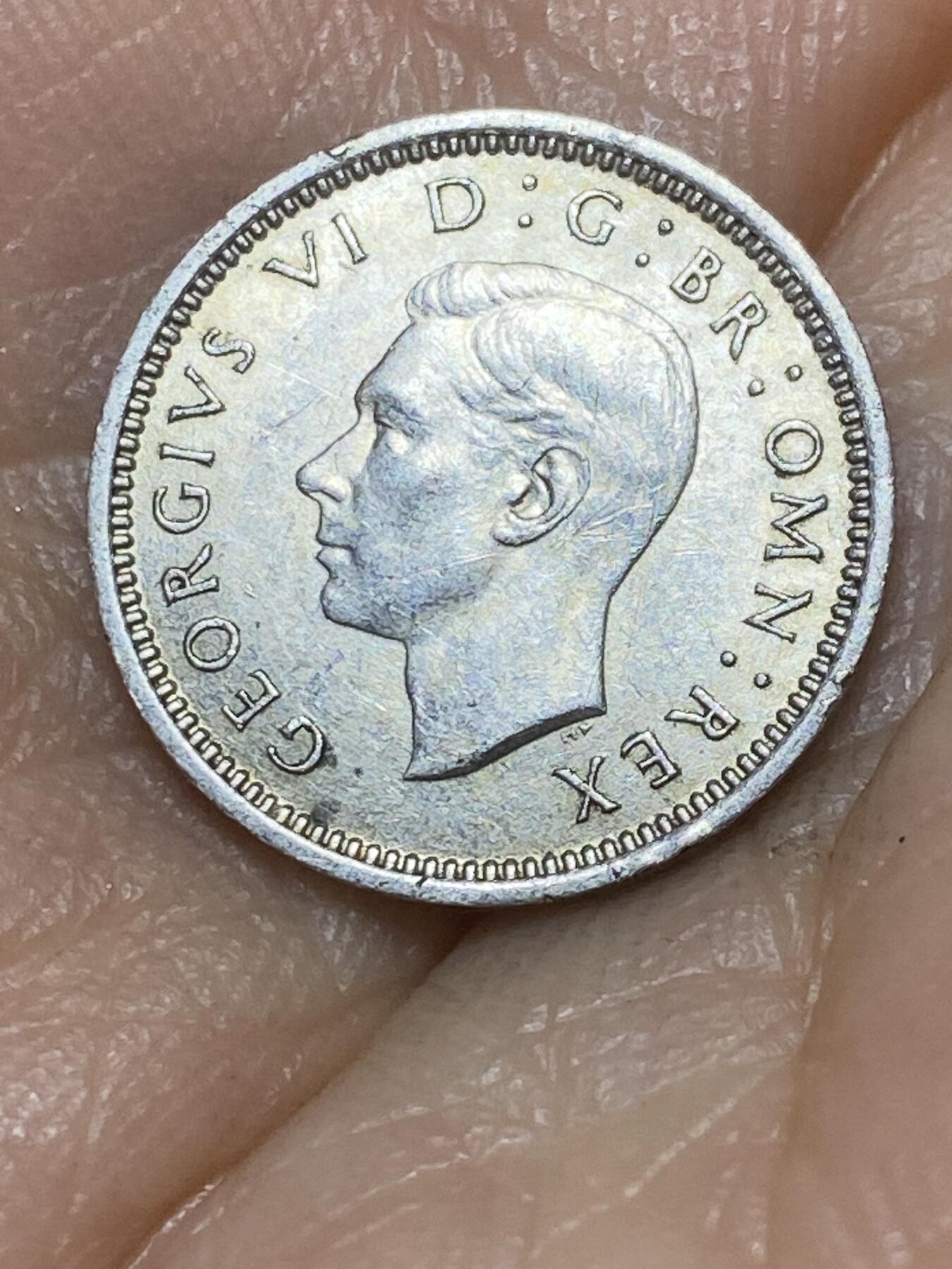 2025年第九十八场(总第一百二十四场）外国好品散币(免佣金) 英国🇬🇧1938年3便士银币(乔治六世第一版，500银)