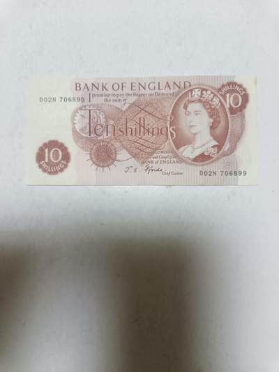 【20251003】非全新纸币第291场 - 英国C序列10先令