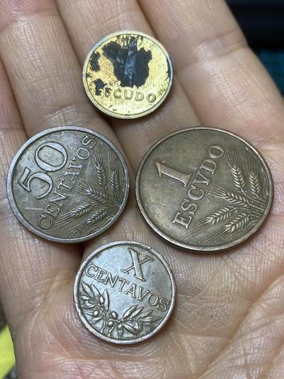 2025年第九十八场(总第一百二十四场）外国好品散币(免佣金) - 葡萄牙🇵🇹4枚：1986年1埃斯库多，1968年10分，1973年50分，1974年1埃斯库多